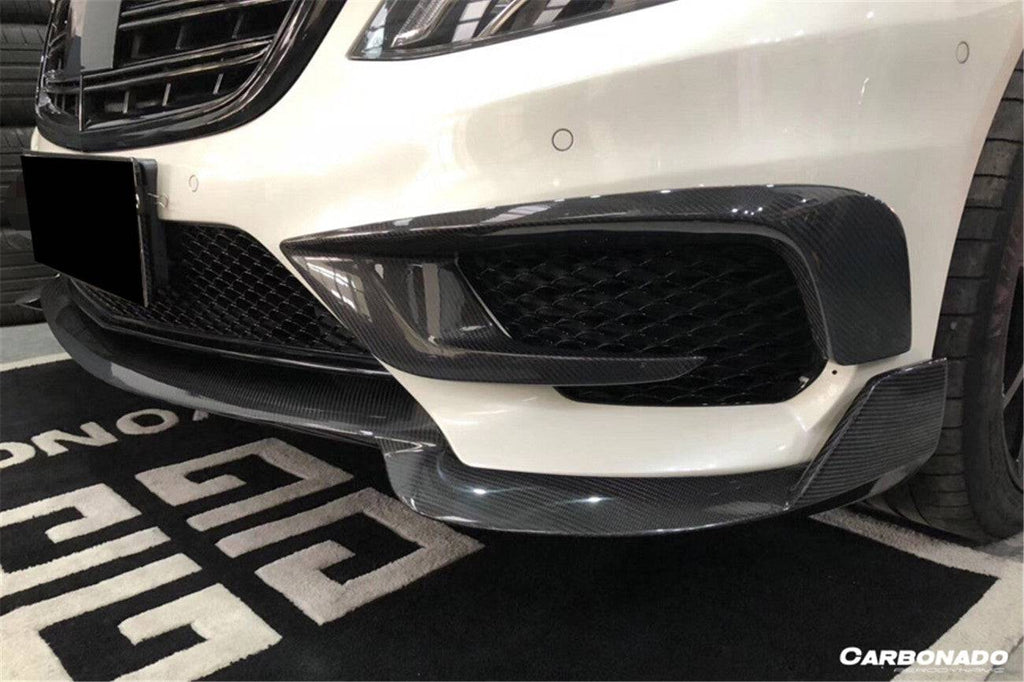 2014-2017 Mercedes Benz W222.1 S63 AMG BRS Style Carbon Fiber Front Lip - Carbonado Aero