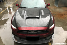 Load image into Gallery viewer, 2015-2017 Ford Mustang  GT &amp; V6 TRU Style Carbon Fiber Hood