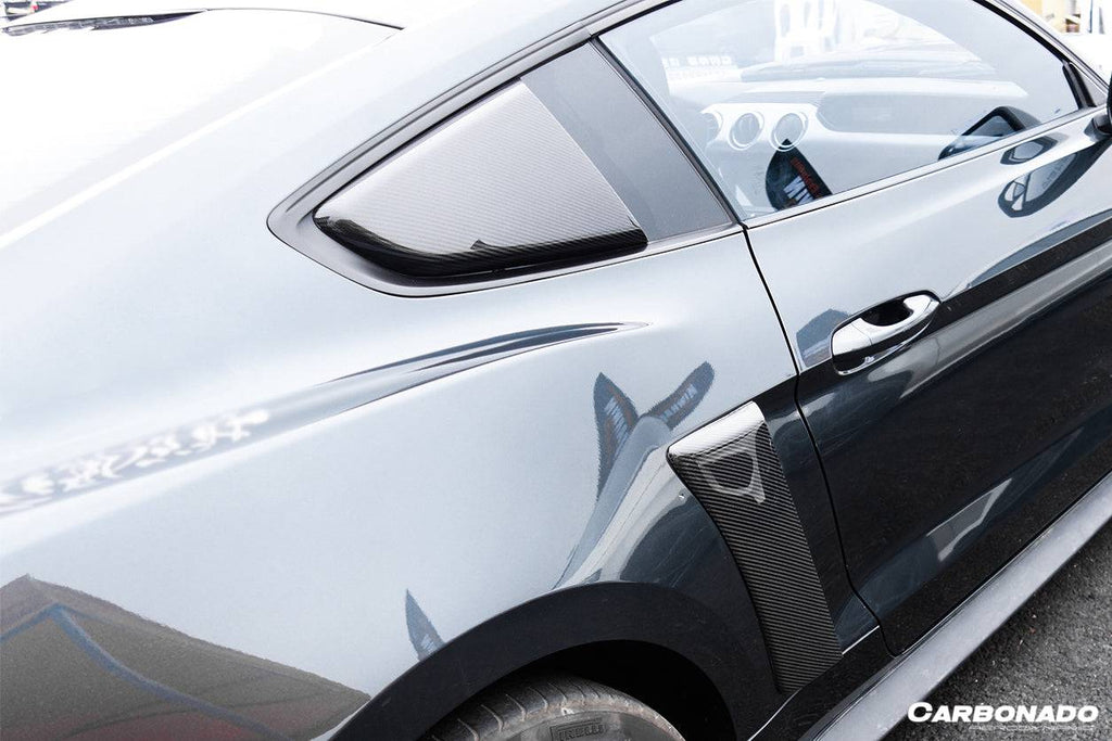 2014-2017 Ford Mustang Rsh Style Quarter Window Scoops - Carbonado Aero