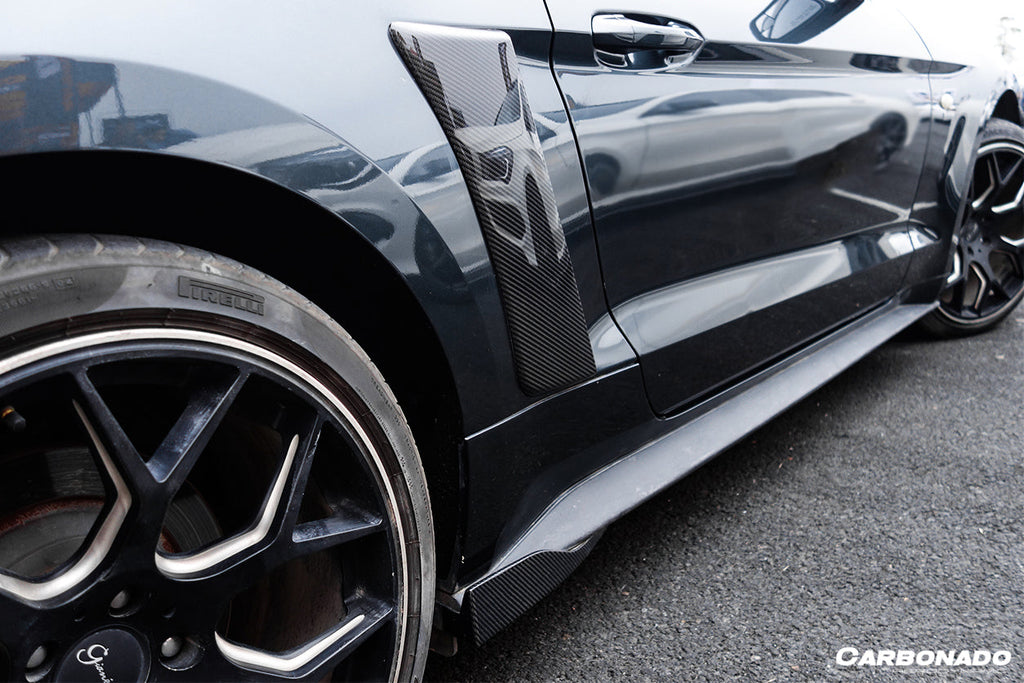 2015-2023 Ford Mustang Rsh Style Carbon Fiber Quarter Panel Side Scoops