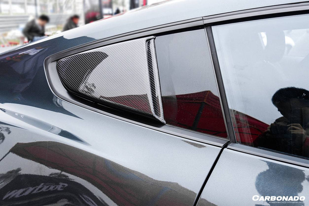 2015-2023 Ford Mustang Rsh Style Quarter Window Scoops - Carbonado