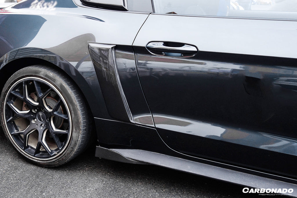 2015-2023 Ford Mustang Rsh Style Carbon Fiber Quarter Panel Side Scoops