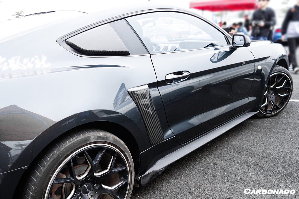 2015-2023 Ford Mustang Rsh Style Carbon Fiber Quarter Panel Side Scoops