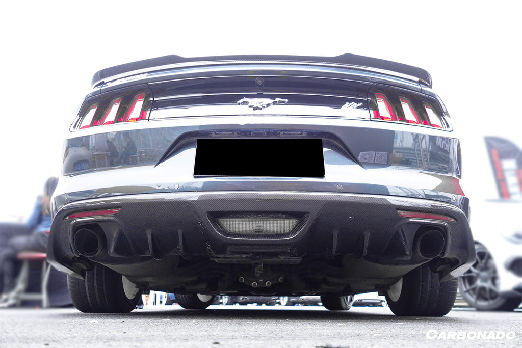 2015-2017 Ford Mustang Rsh Style Carbon Fiber Rear Diffuser Lip
