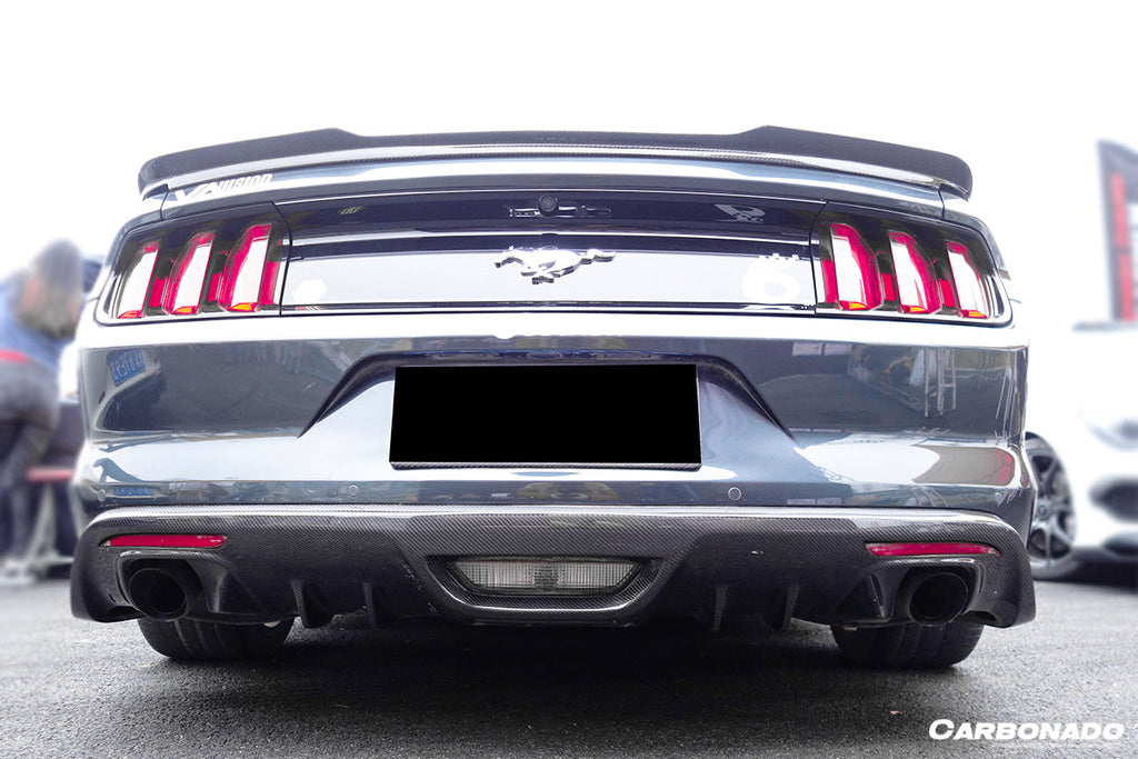 2015-2017 Ford Mustang Rsh Style Carbon Fiber Rear Diffuser Lip