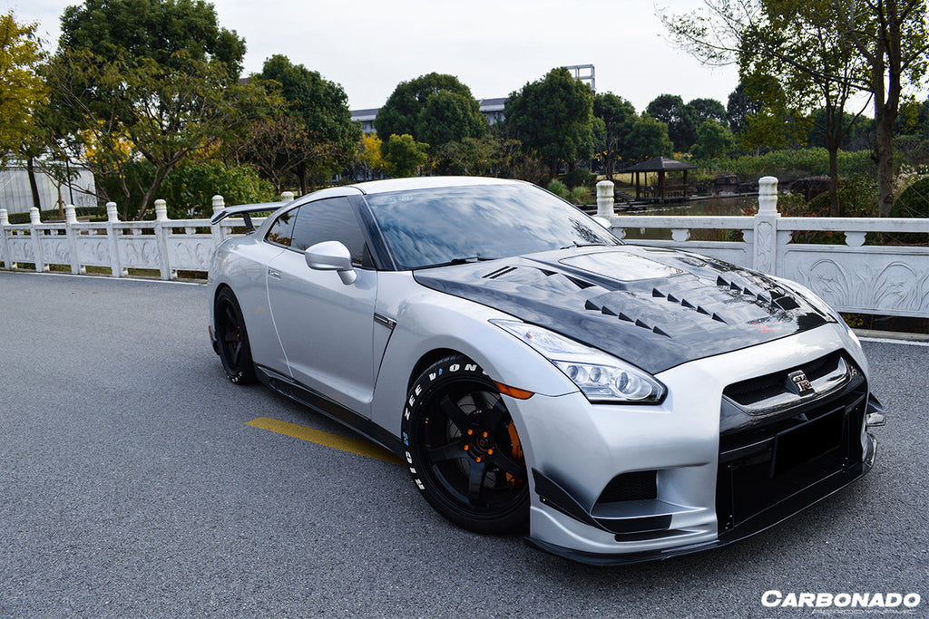 2008-2022 Nissan GTR R35 CBA DBA TPR Style Partial Carbon Fiber Front Bumper