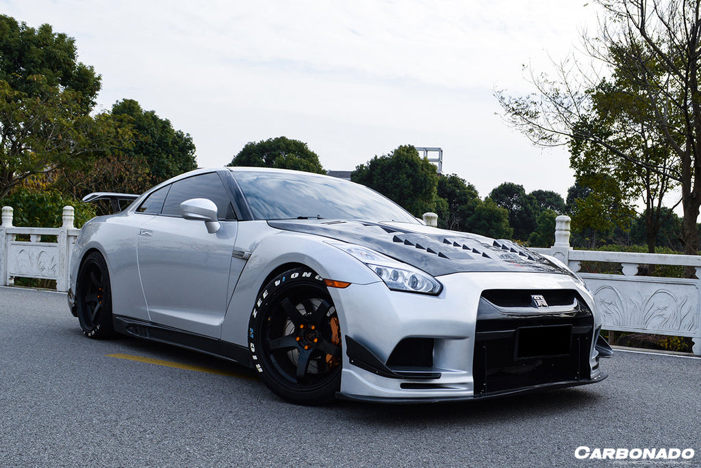 2008-2022 Nissan GTR R35 CBA DBA TPR Style Partial Carbon Fiber Front Bumper