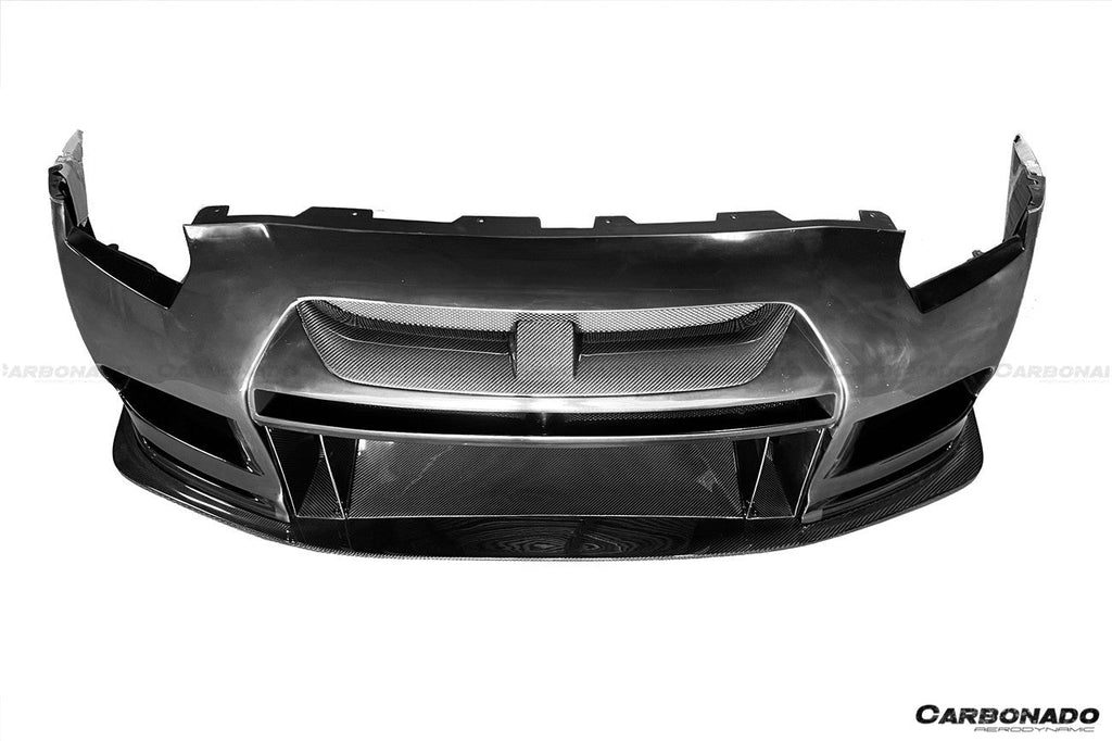 2008-2022 Nissan GTR R35 CBA DBA TPR Style Partial Carbon Fiber Front Bumper