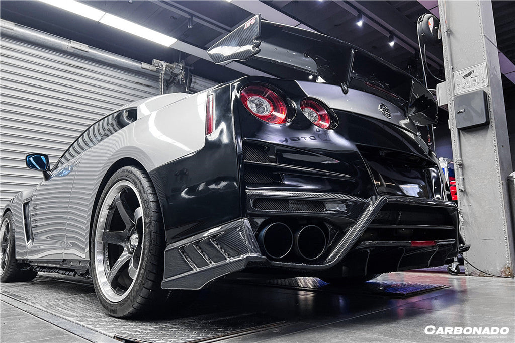2008-2022 Nissan GTR R35 CBA & DBA & EBA TS Style Rear Bumper with Diffuser Undertray & Fins
