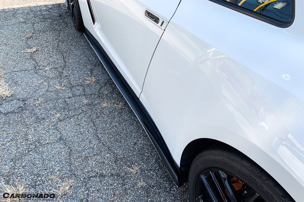2008-2022 Nissan GTR R35 CBA DBA VA-II Style Carbon Fiber Side Skirts Under Board