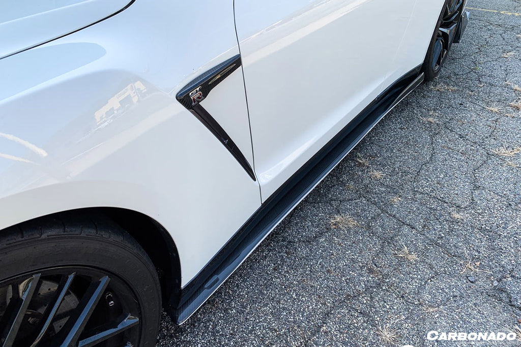 2008-2022 Nissan GTR R35 CBA DBA VA-II Style Carbon Fiber Side Skirts Under Board