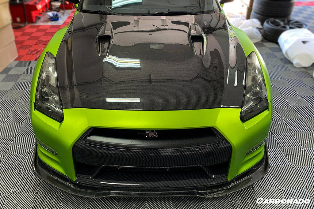 2008-2016 Nissan GTR R35 CBA/DBA BSE Style Carbon Fiber Hood - Carbonado Aero