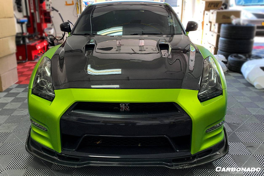 2008-2016 Nissan GTR R35 CBA/DBA BSE Style Carbon Fiber Hood - Carbonado Aero