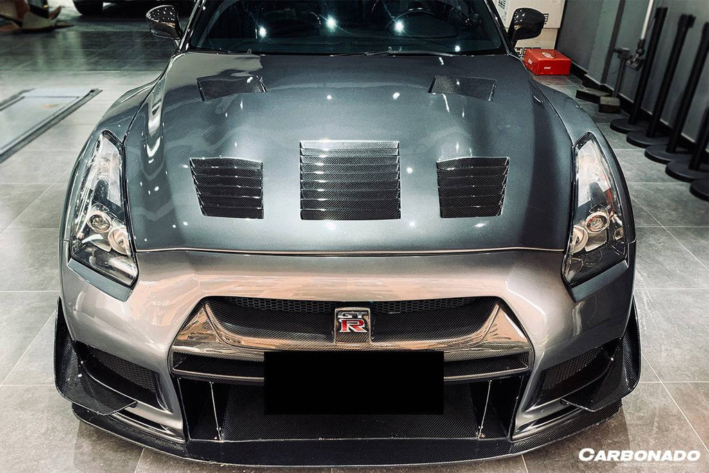 2008-2016 Nissan GTR R35 CBA/DBA TP Style Carbon Fiber Hood - Carbonado Aero