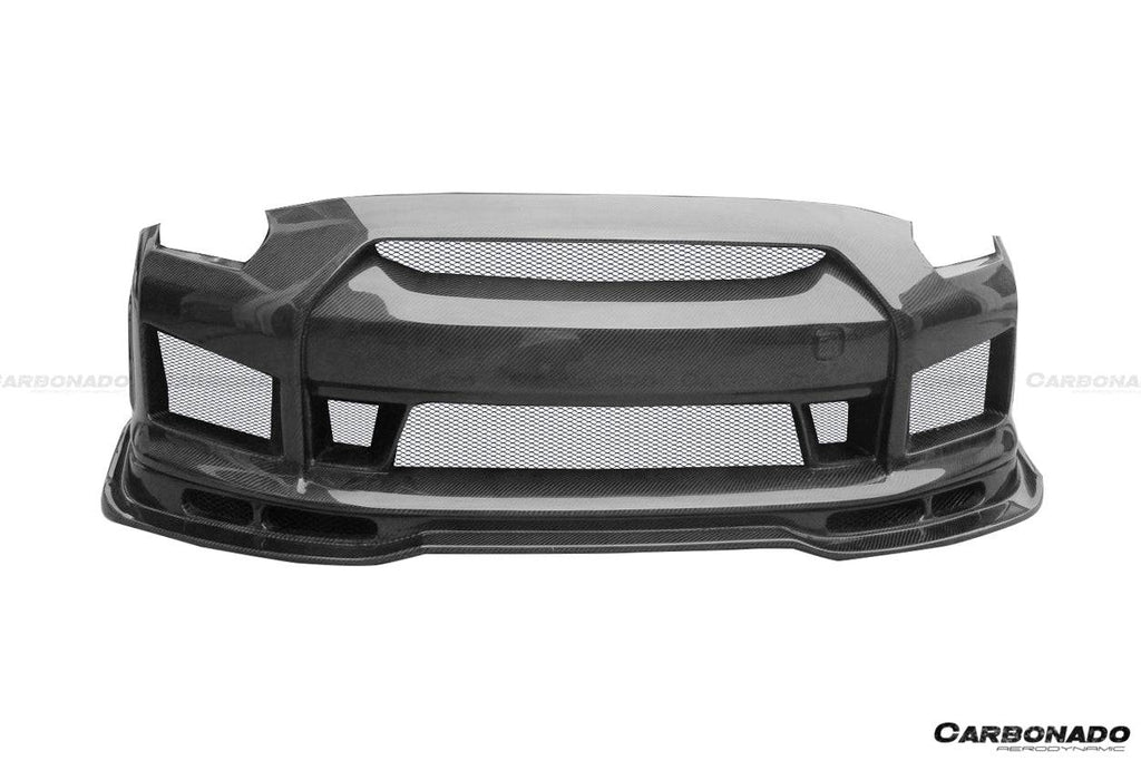 2008-2016 Nissan GTR R35 CBA/DBA BSE2 Style Front Bumper w/LED - Carbonado Aero