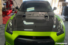 Load image into Gallery viewer, 2008-2016 Nissan GTR R35 CBA/DBA BSE Style Carbon Fiber Hood - Carbonado Aero