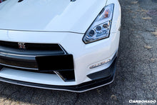 Load image into Gallery viewer, 2012-2016 Nissan GTR R35 DBA Mines Style Carbon Fiber Front Canards - Carbonado Aero
