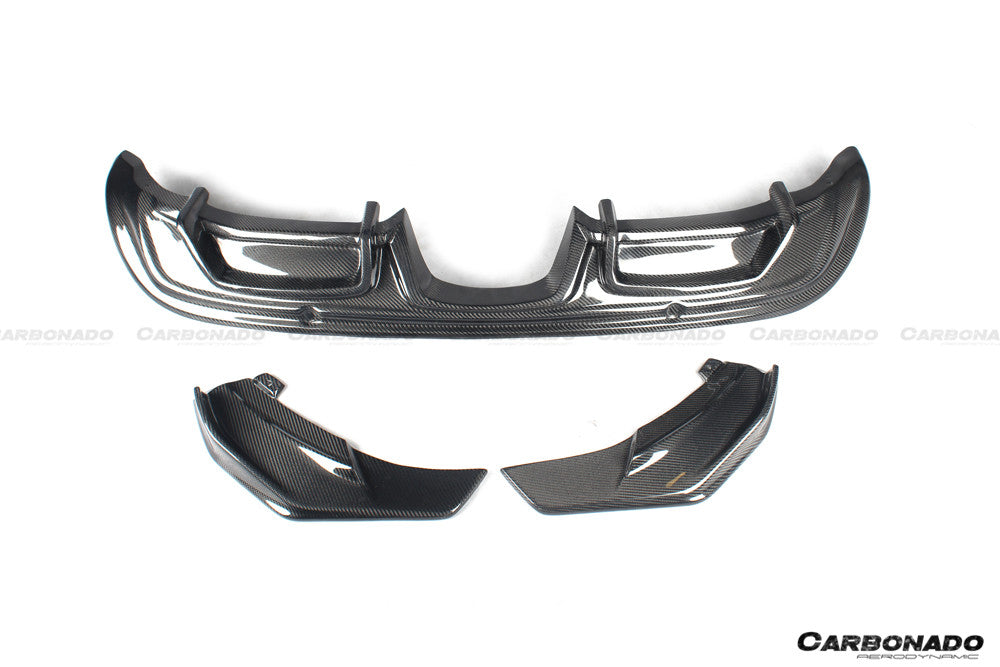 2017-2025 Porsche 718 Cayman & Boxster AM Style Carbon Fiber Rear Lip with Caps