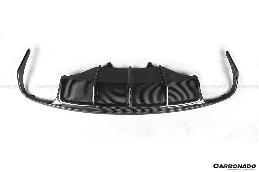 2014-2017 Porshe Macan GTS & Turbo & S ATS Style Carbon Fiber Rear Diffuser with Winglets