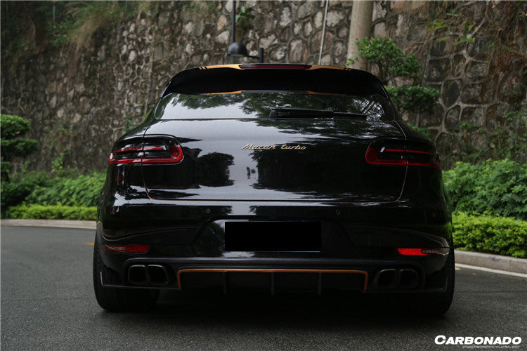 2014-2017 Porshe Macan GTS & Turbo & S ATS Style Carbon Fiber Rear Diffuser with Winglets