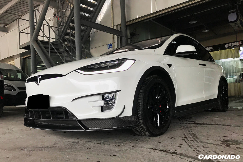 2016-2021 Tesla Model X SUV RZS Style Carbon Fiber Side Skirts