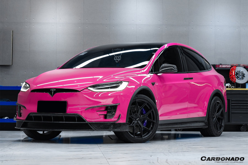 2016-2021 Tesla Model X SUV RZS Style Carbon Fiber Front Lip