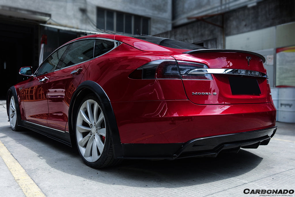 2012-2015 Tesla S Pre-facelift RS Style Carbon Fiber Rear Lip