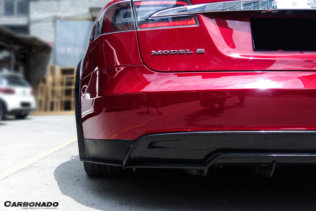 2012-2015 Tesla S Pre-facelift RS Style Carbon Fiber Rear Lip