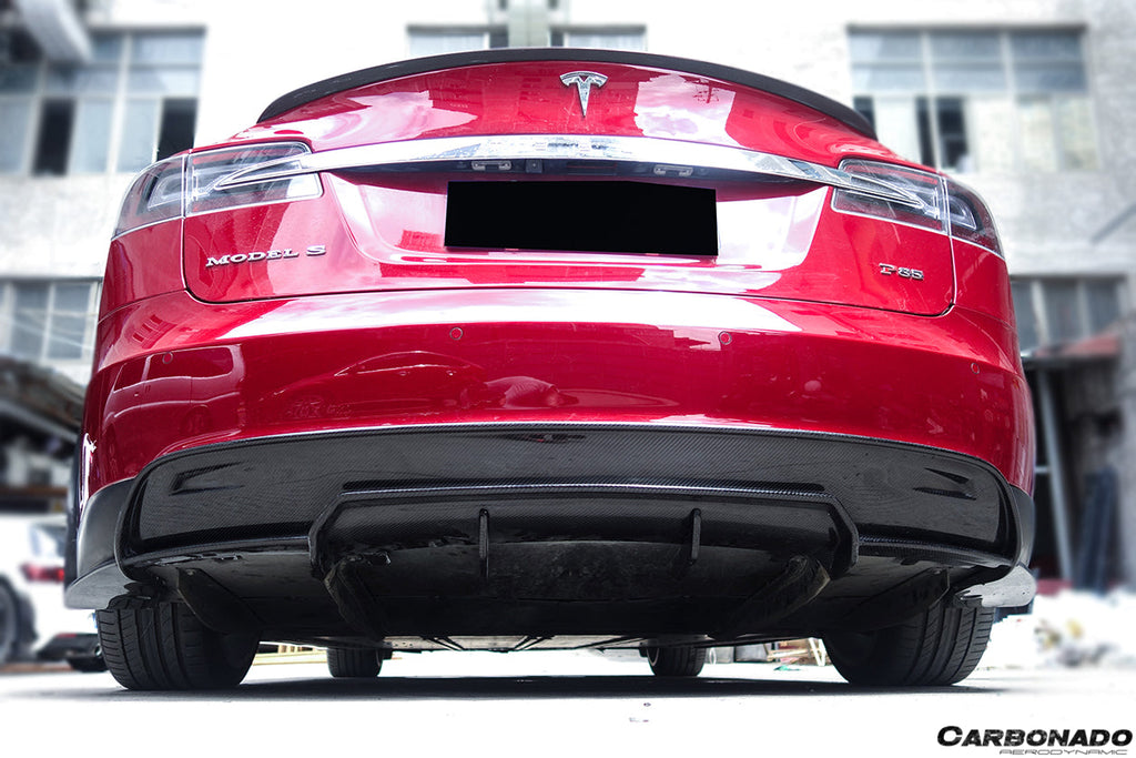 2012-2015 Tesla S Pre-facelift RZS Style Carbon Fiber Full Kit