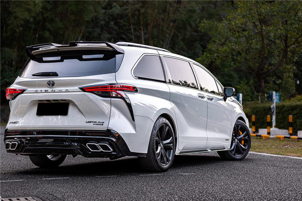 2021-UP Toyota Sienna Thunder Style PP Rear Diffuser with Tips