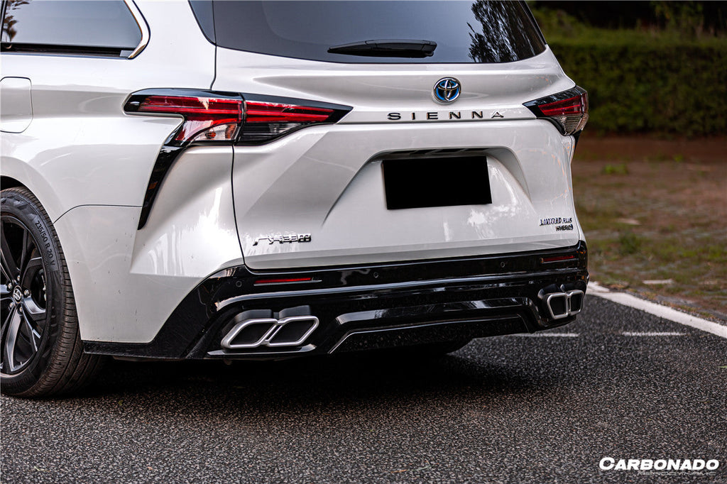 2021-UP Toyota Sienna Thunder Style PP Rear Diffuser with Tips