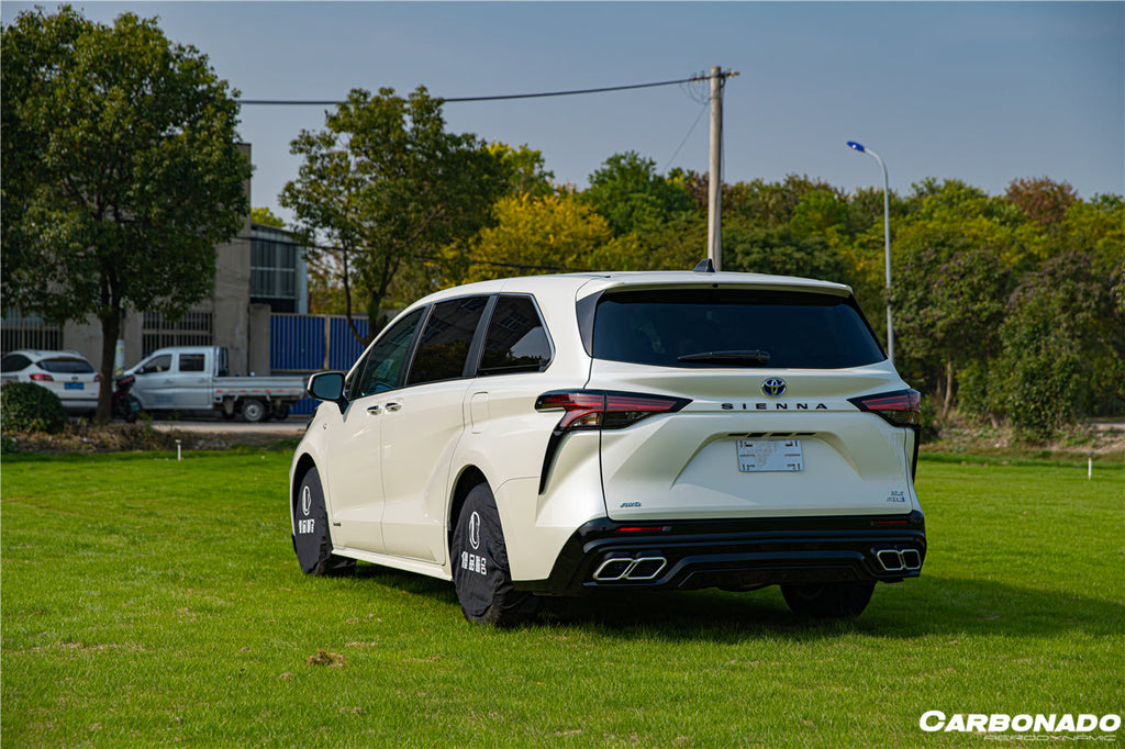 2021-UP Toyota Sienna Thunder Style PP Rear Diffuser with Tips