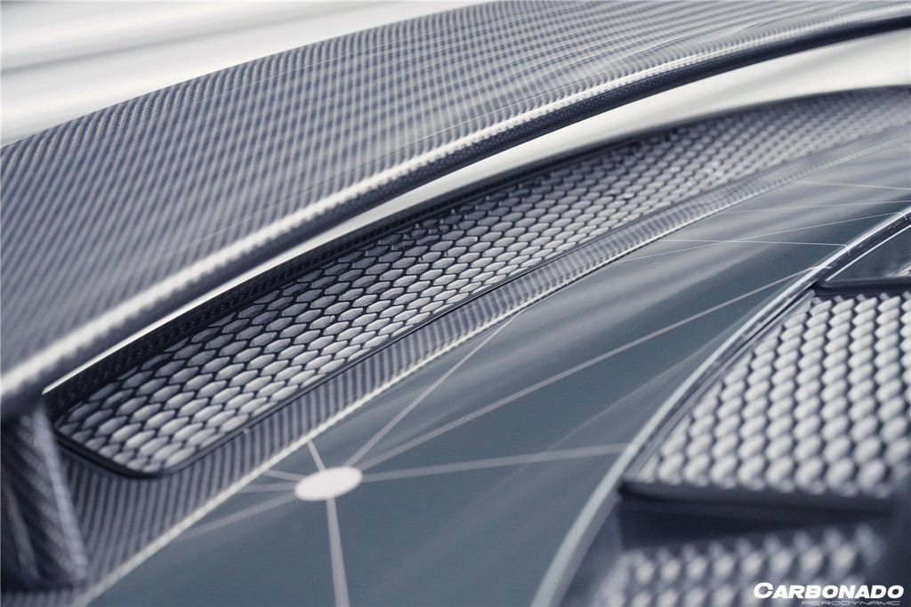 2016-2019 Audi R8 GEN2 V10 PLUS Coupe ONLY GT Style Carbon Fiber Trunk Wing w/ Base - Carbonado Aero