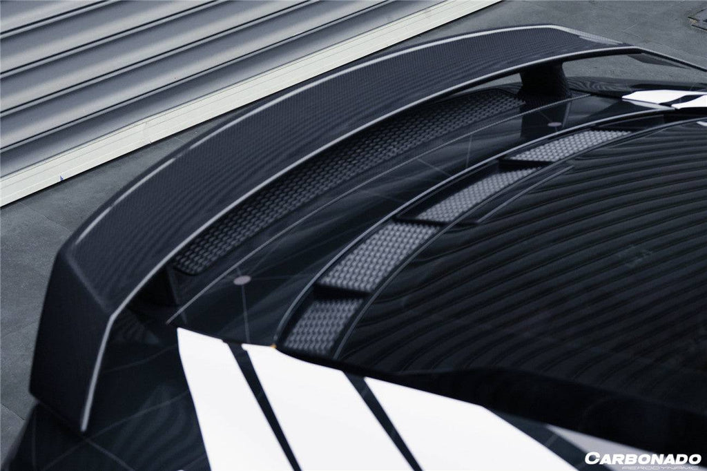 2016-2019 Audi R8 GEN2 V10 PLUS Coupe ONLY GT Style Carbon Fiber Trunk Wing w/ Base - Carbonado Aero