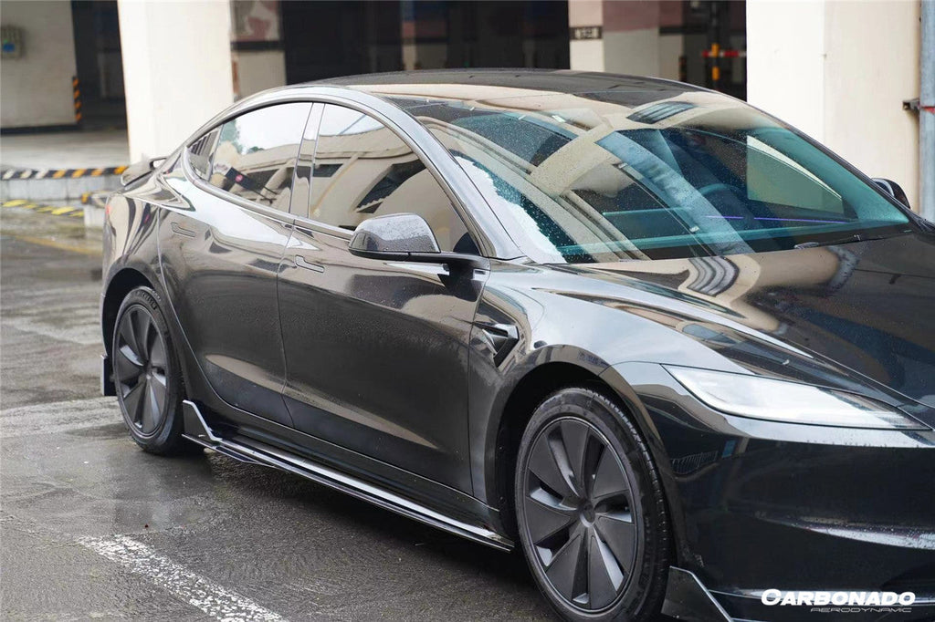 2023-2025 Tesla Model 3 LCI Turbo Style Carbon Fiber Pattern Look Body Kit