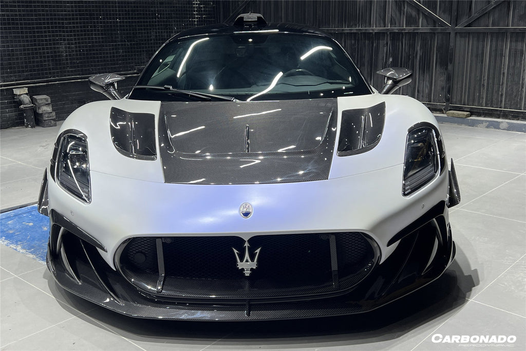 2020-2024 Maserati MC20 MSY Style DRY Carbon Fiber Front Bumper Canards