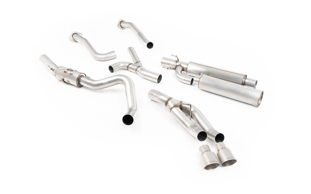 Milltek Resonated Cat-Back Exhaust for Toyota Tundra 3.5 V6, Brushed Titanium Tips