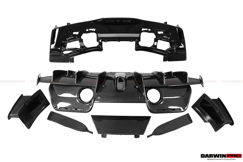 2015-2020 Ferrari 488 Spider Pista Style Rear Bumper & Wing