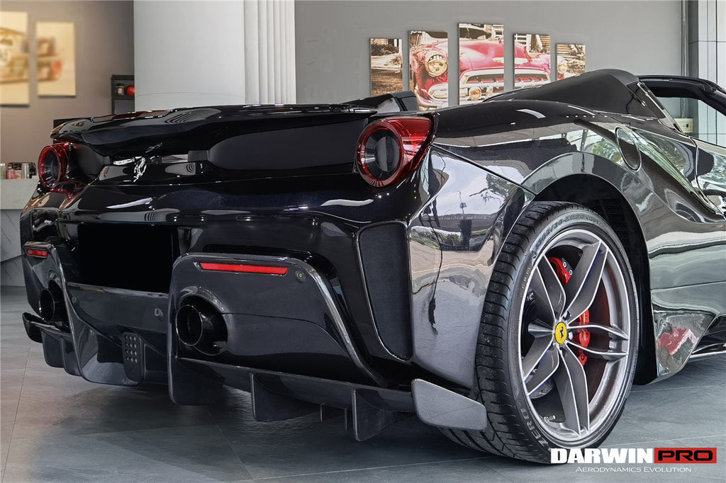 2015-2020 Ferrari 488 Spider Pista Style Rear Bumper & Wing