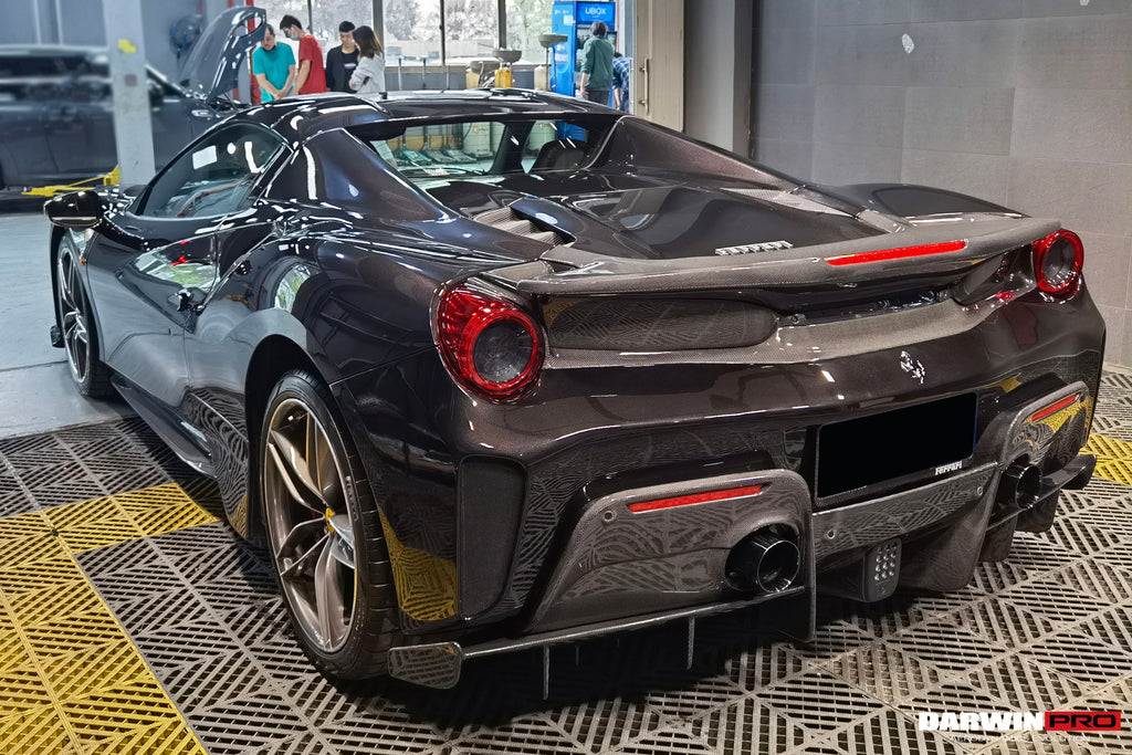 2015-2020 Ferrari 488 Spider Pista Style Rear Bumper & Wing