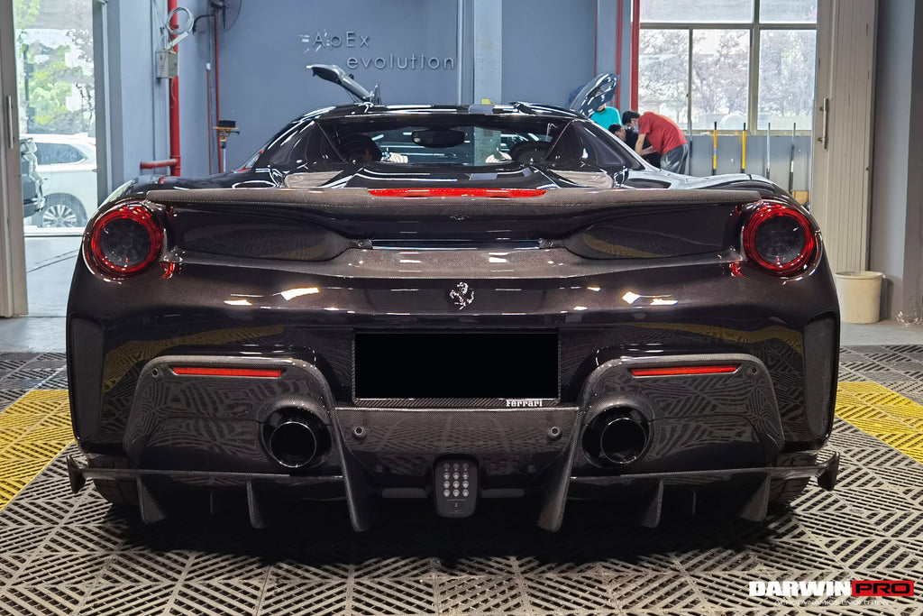 2015-2020 Ferrari 488 Spider Pista Style Rear Bumper & Wing
