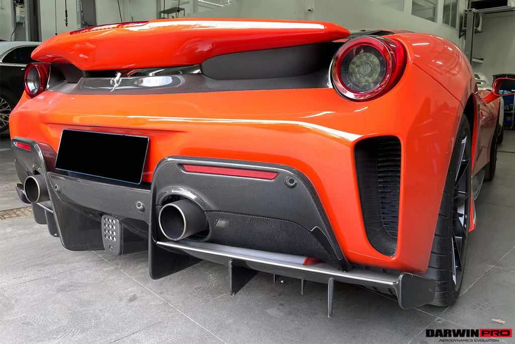 2018-2022 Ferrari 488 Pista Origenal Rear Bumper Carbon Fiber Upper Shell