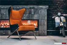 Load image into Gallery viewer, DARWINPRO CARBON FIBER CANYON ORANGE SUEDE LOUNGE CHAIR