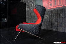 Load image into Gallery viewer, DARWINPRO CARBON FIBER CAYENNE RED SUEDE LOUNGE CHAIR