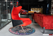 Load image into Gallery viewer, DARWINPRO CARBON FIBER CAYENNE RED SUEDE LOUNGE CHAIR
