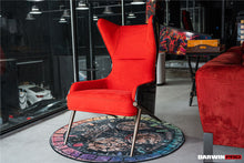 Load image into Gallery viewer, DARWINPRO CARBON FIBER CAYENNE RED SUEDE LOUNGE CHAIR