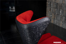 Load image into Gallery viewer, DARWINPRO CARBON FIBER CAYENNE RED SUEDE LOUNGE CHAIR