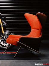 Load image into Gallery viewer, DARWINPRO CARBON FIBER CAYENNE RED SUEDE LOUNGE CHAIR