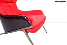 Load image into Gallery viewer, DARWINPRO CARBON FIBER CAYENNE RED SUEDE LOUNGE CHAIR