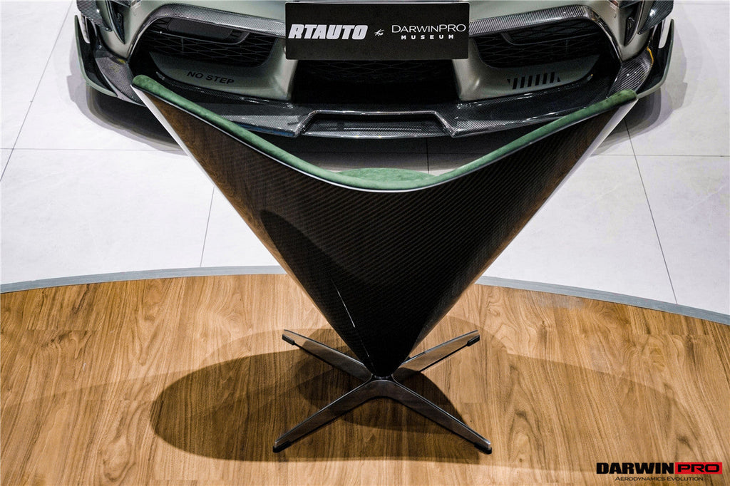 DARWINPRO CARBON FIBER HEART-SHAPED BRITISH GREEN SUEDE LOUNGE CHAIR